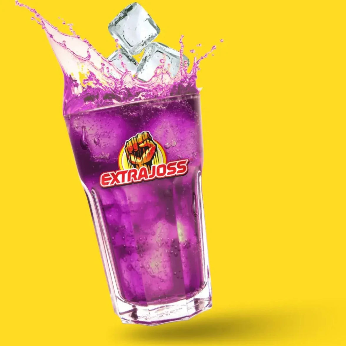 Extra Joss grape with ice cubes